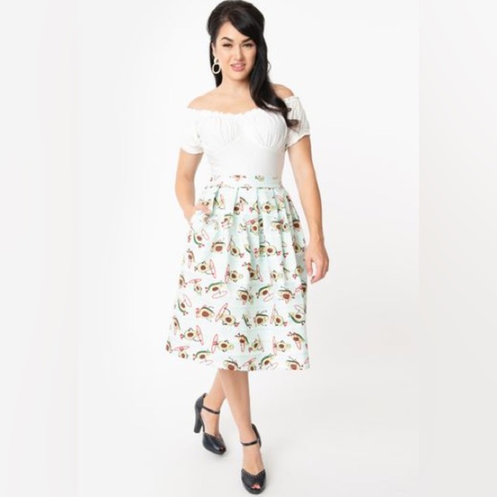 Unique Vintage Avocado skirt